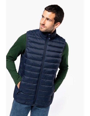 K-KA6113-MEN’S LIGHTWEIGHT SLEEVELESS FAKE DOWN JACKET